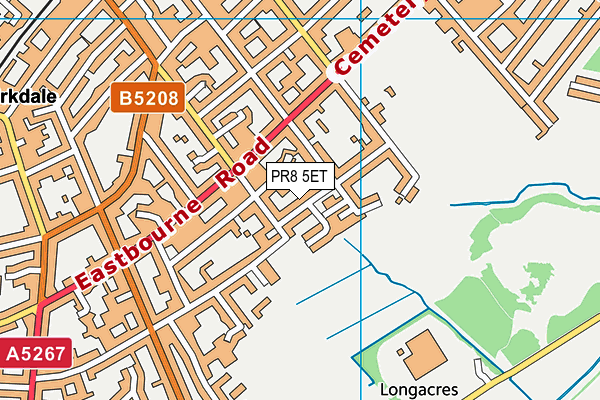 PR8 5ET map - OS VectorMap District (Ordnance Survey)