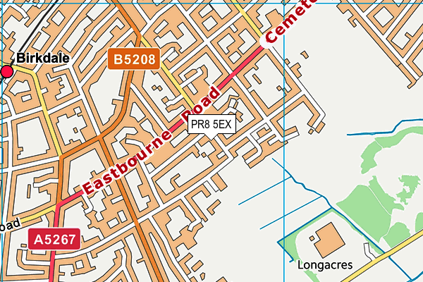 PR8 5EX map - OS VectorMap District (Ordnance Survey)