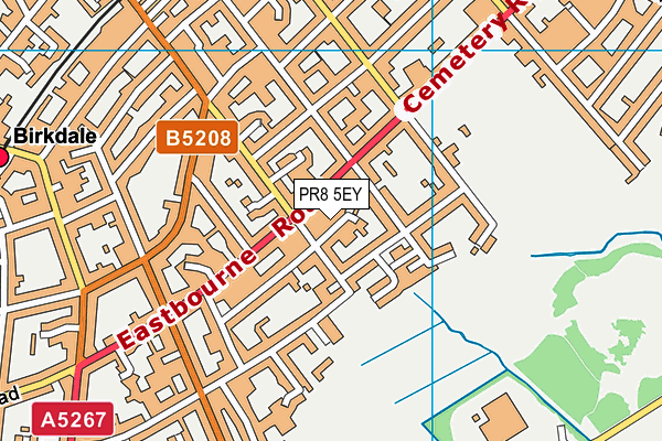 PR8 5EY map - OS VectorMap District (Ordnance Survey)