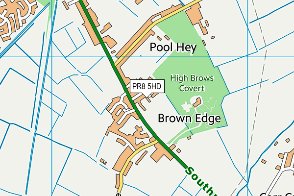 PR8 5HD map - OS VectorMap District (Ordnance Survey)