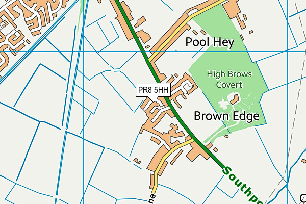 PR8 5HH map - OS VectorMap District (Ordnance Survey)