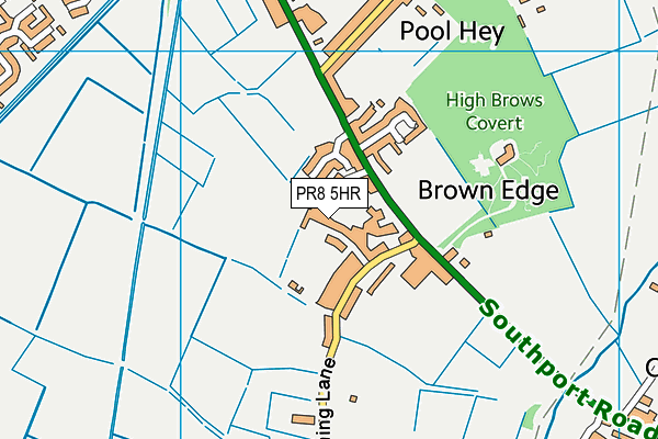 PR8 5HR map - OS VectorMap District (Ordnance Survey)