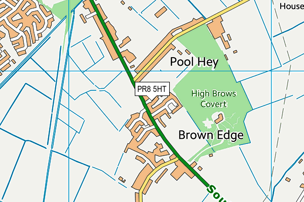 PR8 5HT map - OS VectorMap District (Ordnance Survey)