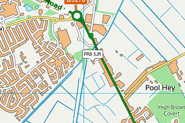 PR8 5JR map - OS VectorMap District (Ordnance Survey)