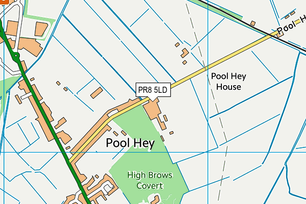 PR8 5LD map - OS VectorMap District (Ordnance Survey)