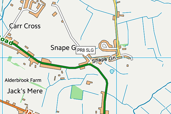 PR8 5LG map - OS VectorMap District (Ordnance Survey)