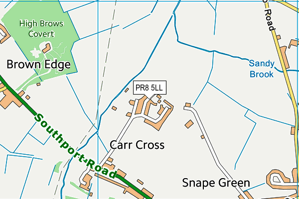 PR8 5LL map - OS VectorMap District (Ordnance Survey)