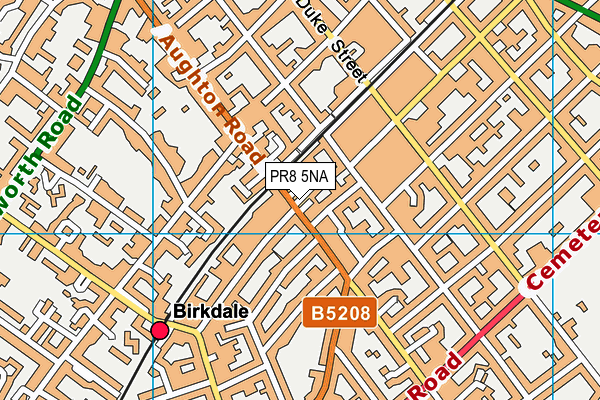 PR8 5NA map - OS VectorMap District (Ordnance Survey)