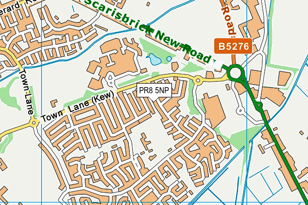 PR8 5NP map - OS VectorMap District (Ordnance Survey)