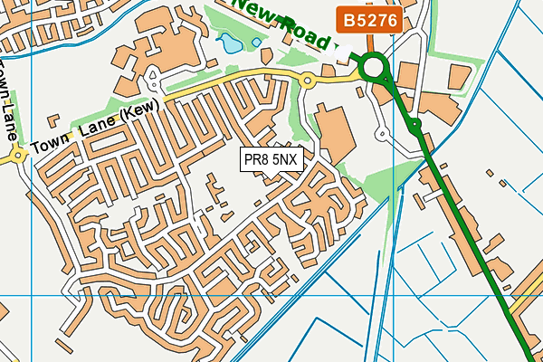 PR8 5NX map - OS VectorMap District (Ordnance Survey)