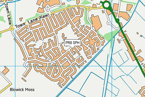 PR8 5PH map - OS VectorMap District (Ordnance Survey)