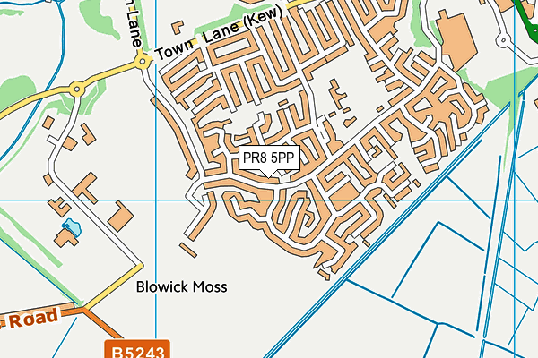 PR8 5PP map - OS VectorMap District (Ordnance Survey)