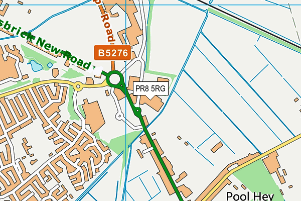 PR8 5RG map - OS VectorMap District (Ordnance Survey)