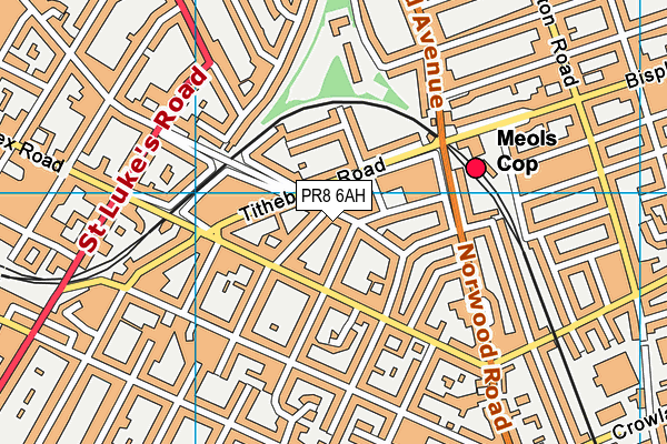 PR8 6AH map - OS VectorMap District (Ordnance Survey)