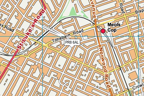 PR8 6AL map - OS VectorMap District (Ordnance Survey)