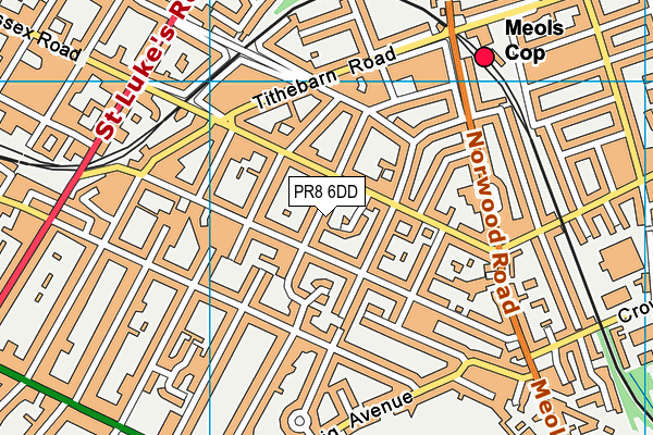 PR8 6DD map - OS VectorMap District (Ordnance Survey)