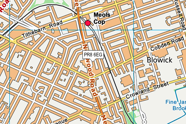 PR8 6EG map - OS VectorMap District (Ordnance Survey)