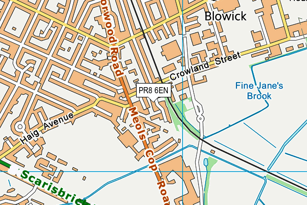 PR8 6EN map - OS VectorMap District (Ordnance Survey)