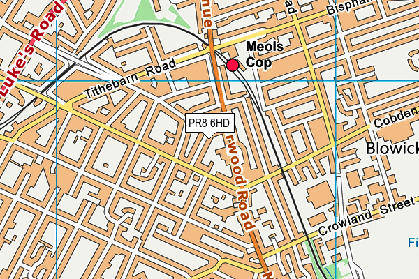 PR8 6HD map - OS VectorMap District (Ordnance Survey)