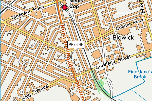 PR8 6HH map - OS VectorMap District (Ordnance Survey)