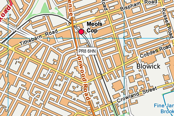 PR8 6HN map - OS VectorMap District (Ordnance Survey)