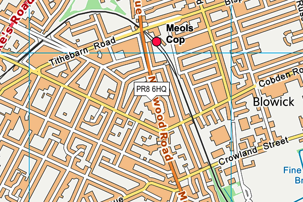 PR8 6HQ map - OS VectorMap District (Ordnance Survey)