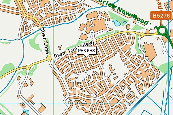 PR8 6HS map - OS VectorMap District (Ordnance Survey)
