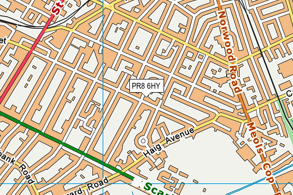 PR8 6HY map - OS VectorMap District (Ordnance Survey)