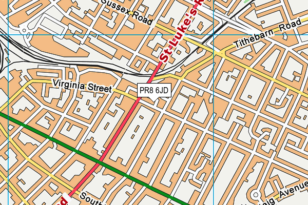 PR8 6JD map - OS VectorMap District (Ordnance Survey)