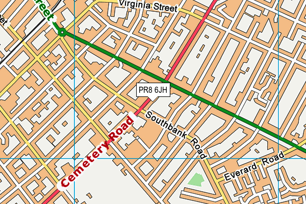 PR8 6JH map - OS VectorMap District (Ordnance Survey)
