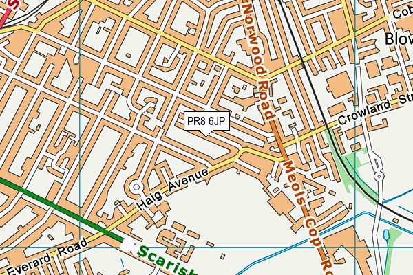 PR8 6JP map - OS VectorMap District (Ordnance Survey)