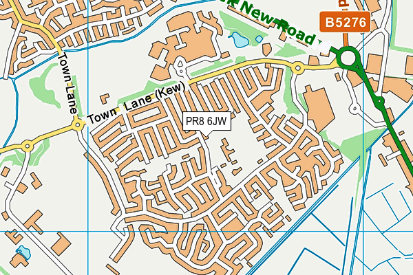 PR8 6JW map - OS VectorMap District (Ordnance Survey)