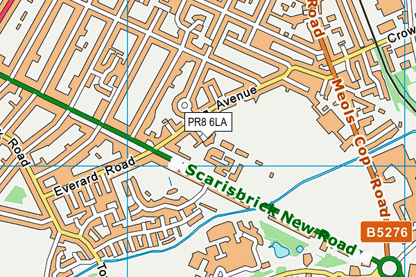 PR8 6LA map - OS VectorMap District (Ordnance Survey)