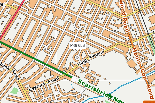 PR8 6LB map - OS VectorMap District (Ordnance Survey)