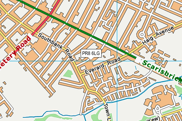 PR8 6LG map - OS VectorMap District (Ordnance Survey)