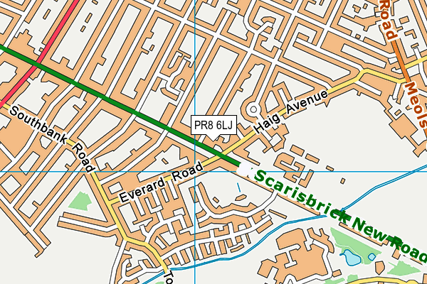 PR8 6LJ map - OS VectorMap District (Ordnance Survey)