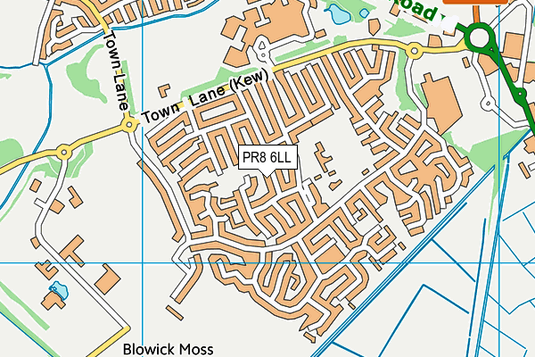 PR8 6LL map - OS VectorMap District (Ordnance Survey)
