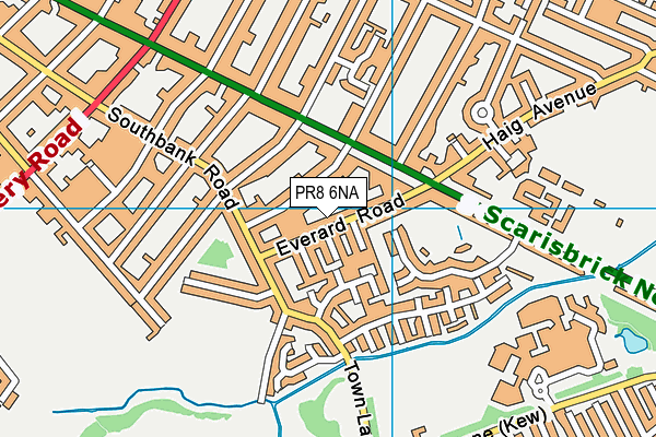 PR8 6NA map - OS VectorMap District (Ordnance Survey)