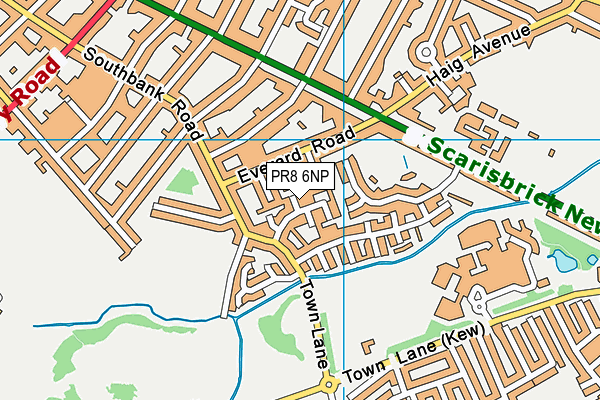 PR8 6NP map - OS VectorMap District (Ordnance Survey)