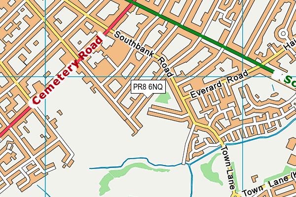 PR8 6NQ map - OS VectorMap District (Ordnance Survey)