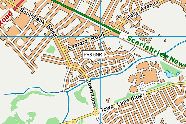 PR8 6NR map - OS VectorMap District (Ordnance Survey)