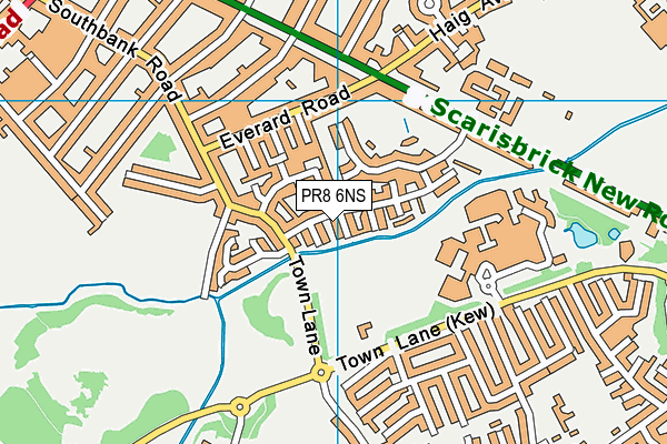 PR8 6NS map - OS VectorMap District (Ordnance Survey)