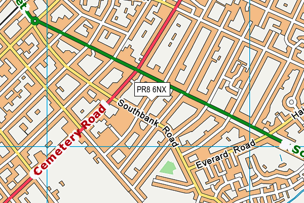 PR8 6NX map - OS VectorMap District (Ordnance Survey)