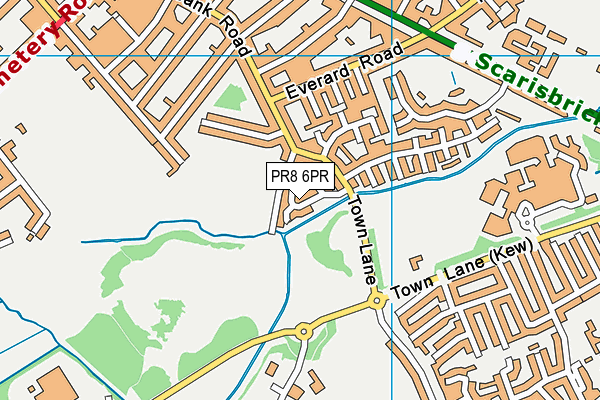 PR8 6PR map - OS VectorMap District (Ordnance Survey)