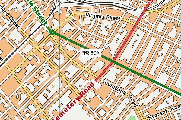 PR8 6QA map - OS VectorMap District (Ordnance Survey)