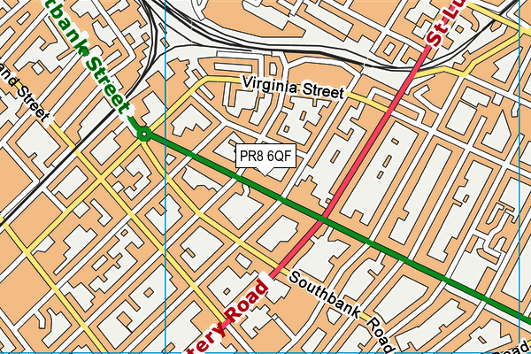 PR8 6QF map - OS VectorMap District (Ordnance Survey)