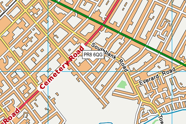 PR8 6QG map - OS VectorMap District (Ordnance Survey)