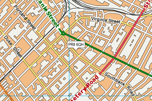 PR8 6QH map - OS VectorMap District (Ordnance Survey)