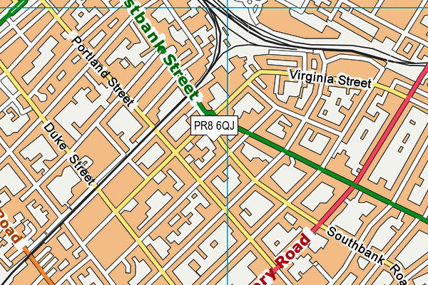 PR8 6QJ map - OS VectorMap District (Ordnance Survey)