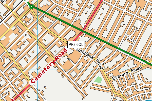 PR8 6QL map - OS VectorMap District (Ordnance Survey)